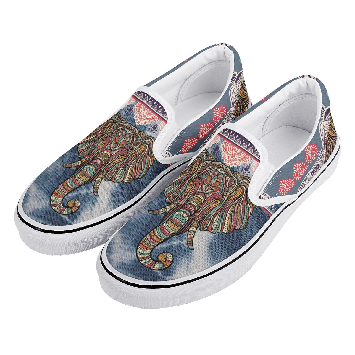 Elephant Custom Vans Slip On Shoes