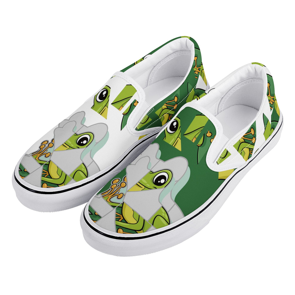 Frog Custom Vans Slip On Shoes