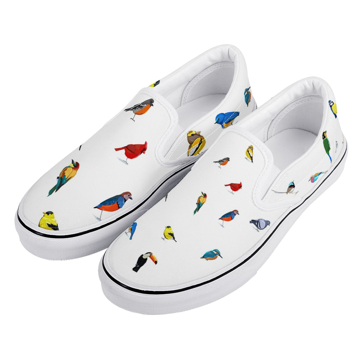 Bird Custom Vans Slip On Shoes