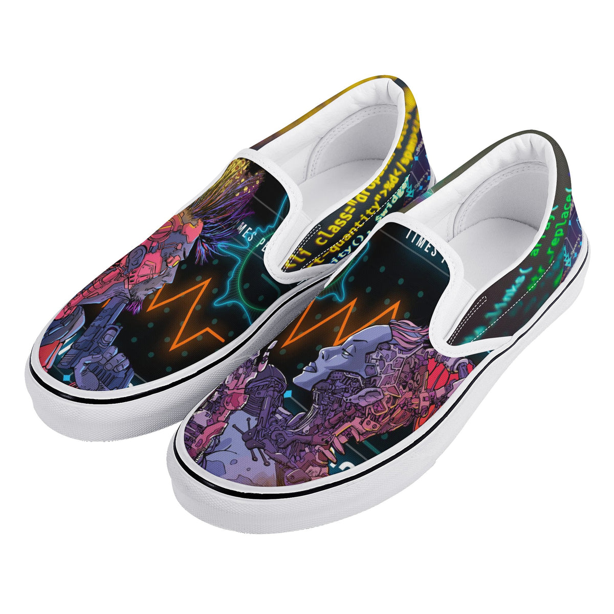 Cyberpunk Custom Vans Slip On Shoes