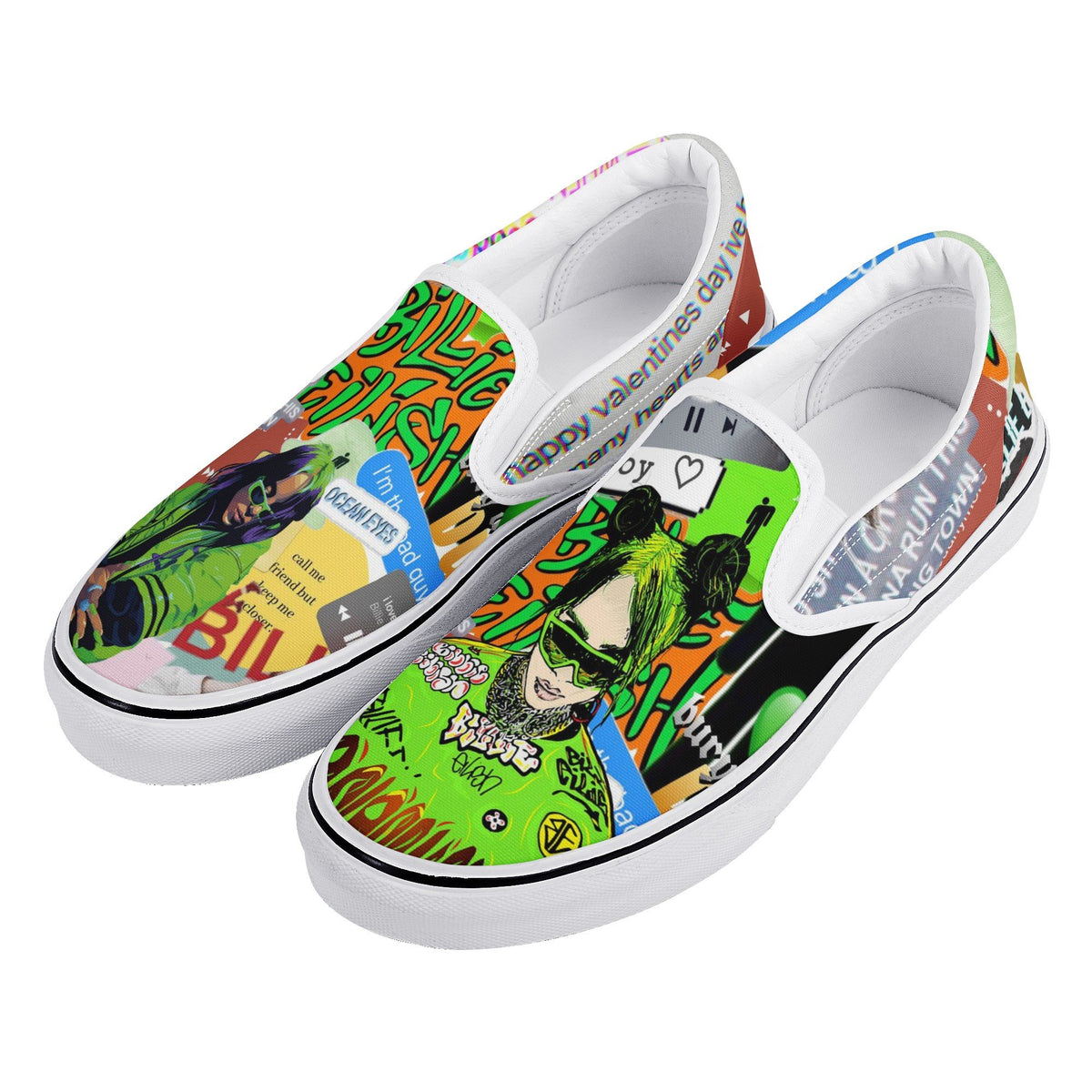 Billie Eilish Custom Vans Slip On Shoes