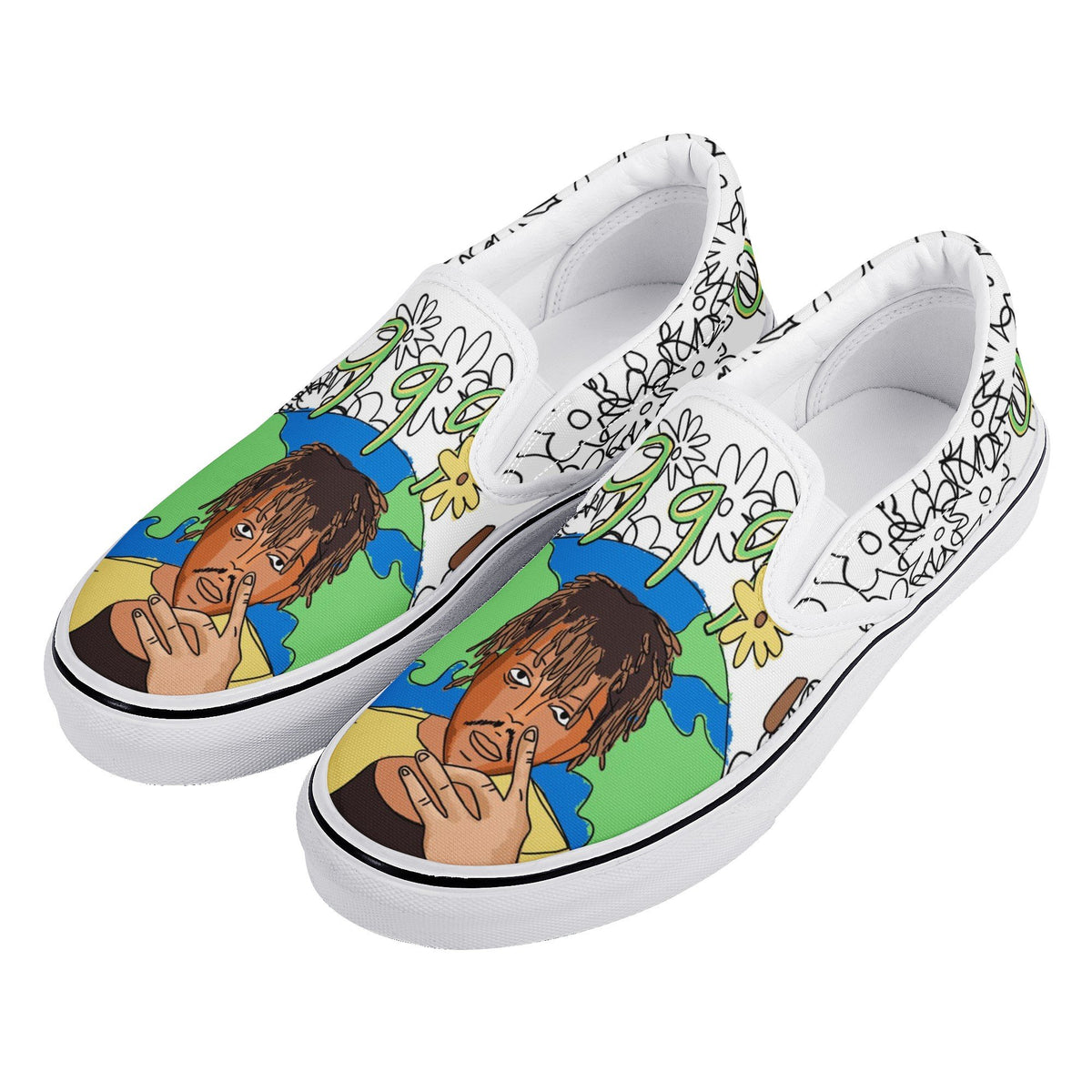 Juice Wrld Custom Vans Slip On Shoes