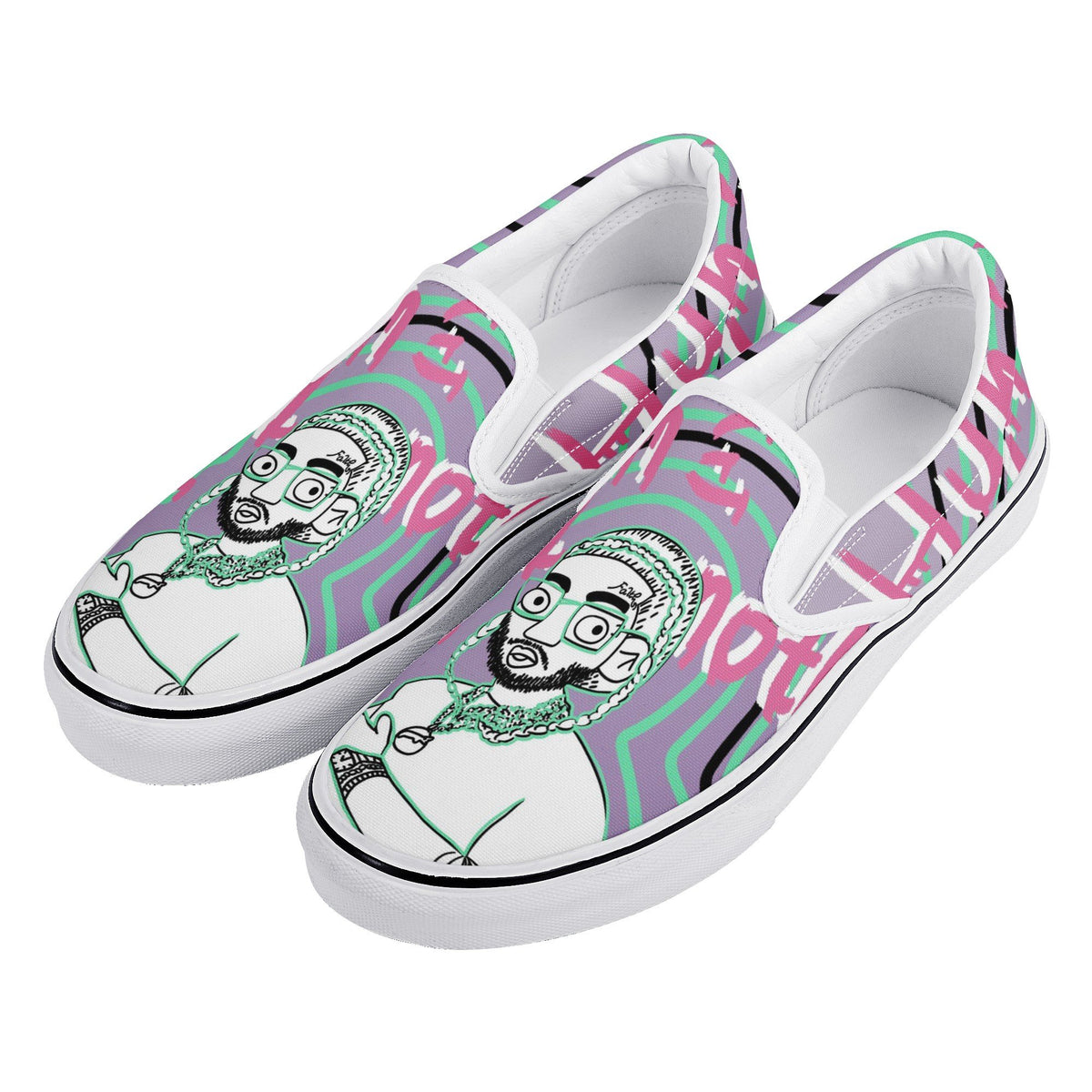 Pop Smoke Custom Vans Slip On Shoes