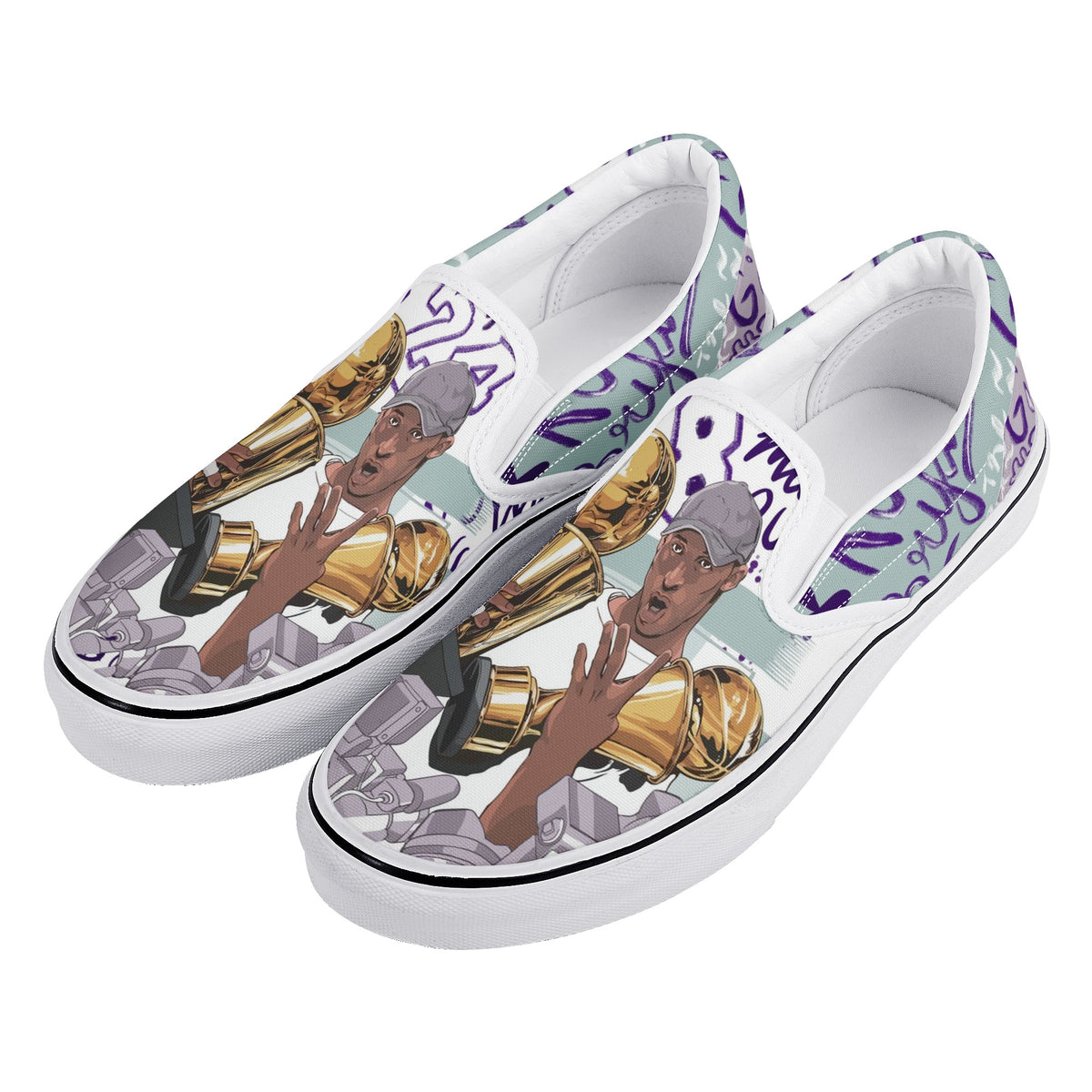 Kobe Custom Vans Slip On Shoes