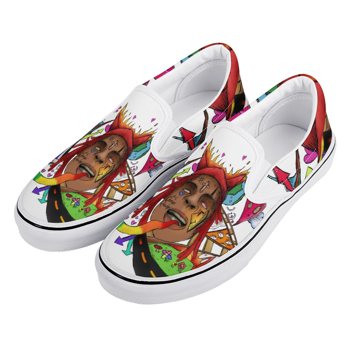 Trippie Redd Custom Vans Slip On Shoes