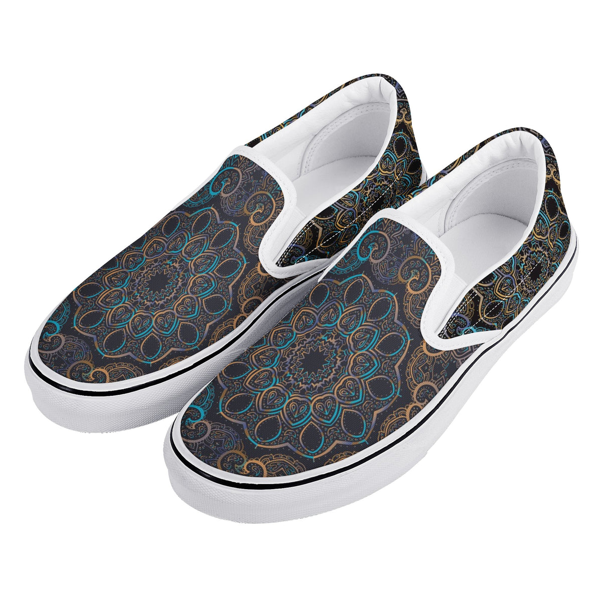 Mandala Custom Vans Slip On Shoes