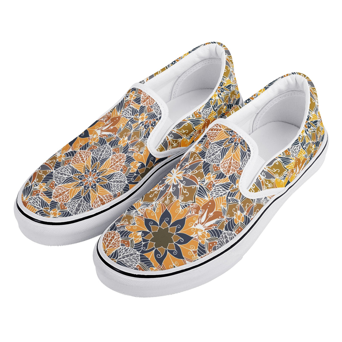 Mandala Custom Vans Slip On Shoes