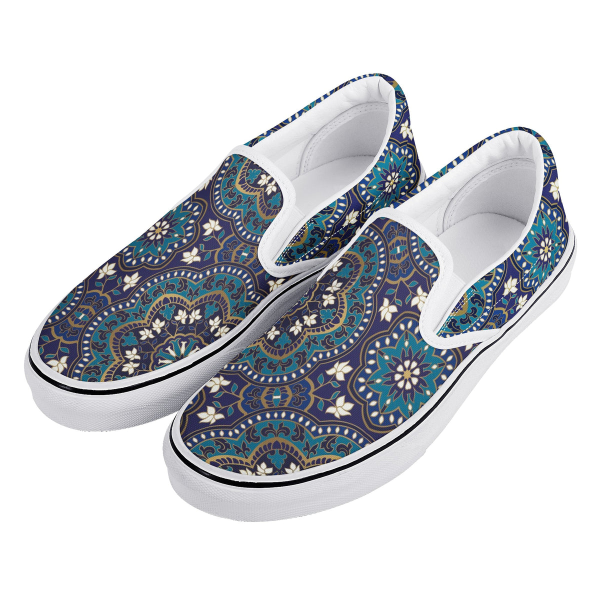 Mandala Custom Vans Slip On Shoes