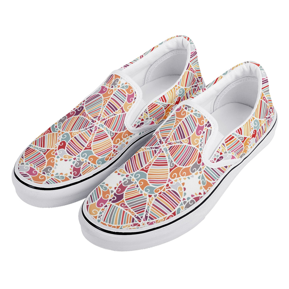 Mandala Custom Vans Slip On Shoes
