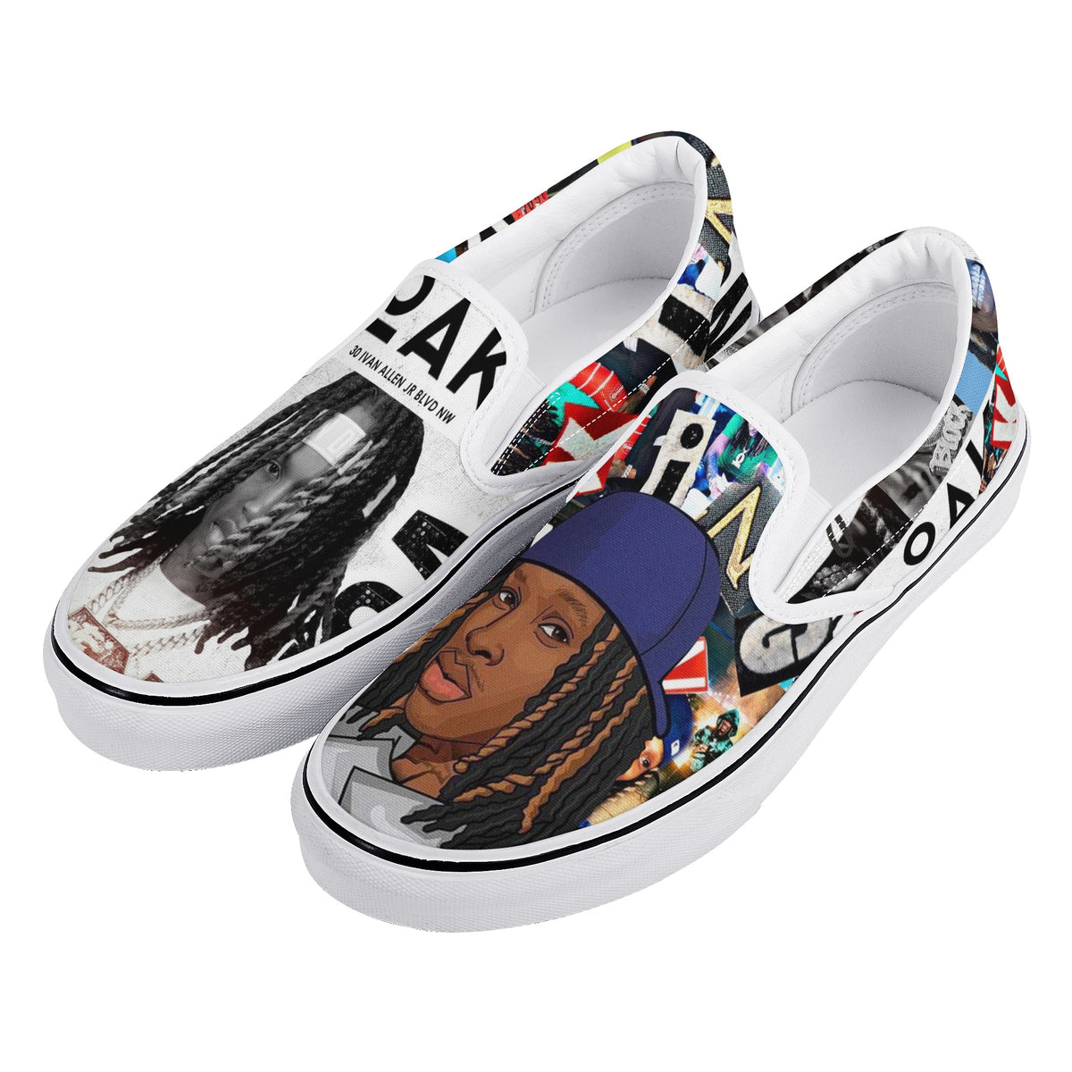 King Von Custom Vans Slip On Shoes