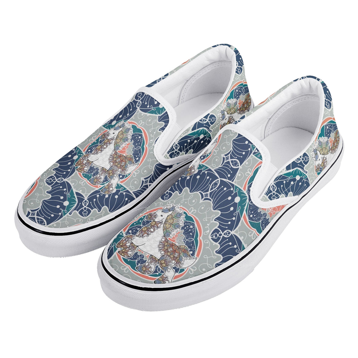 Mandala Custom Vans Slip On Shoes