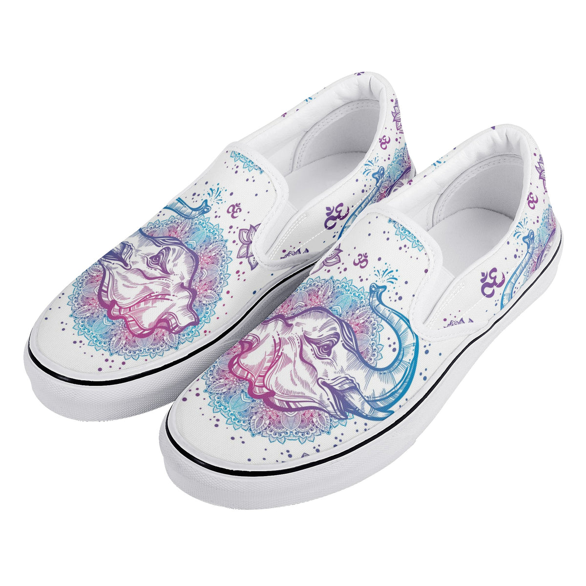 Mandala Custom Vans Slip On Shoes