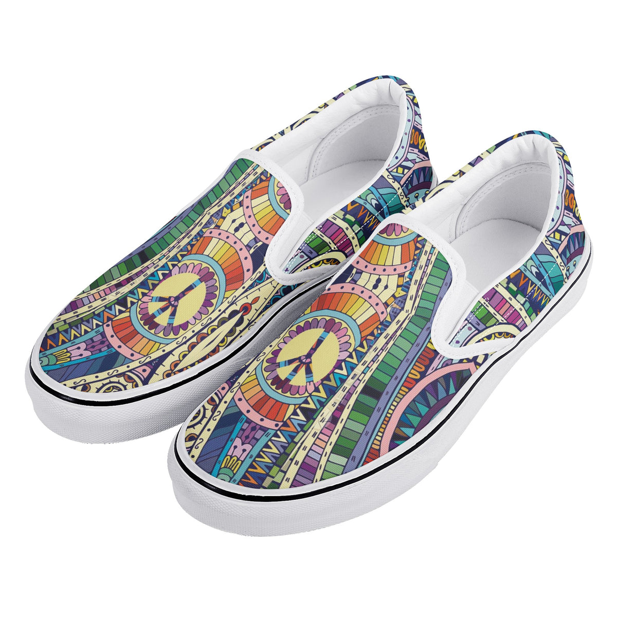 Bohemian Custom Vans Slip On Shoes