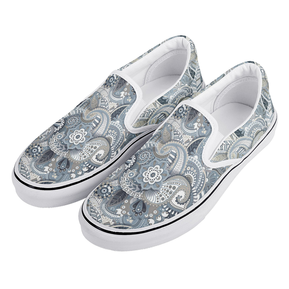 Paisley Custom Vans Slip On Shoes