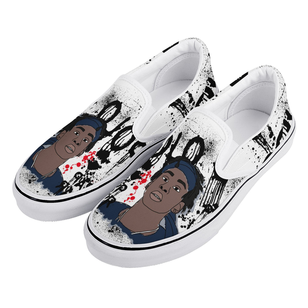 Polo G Custom Vans Slip On Shoes