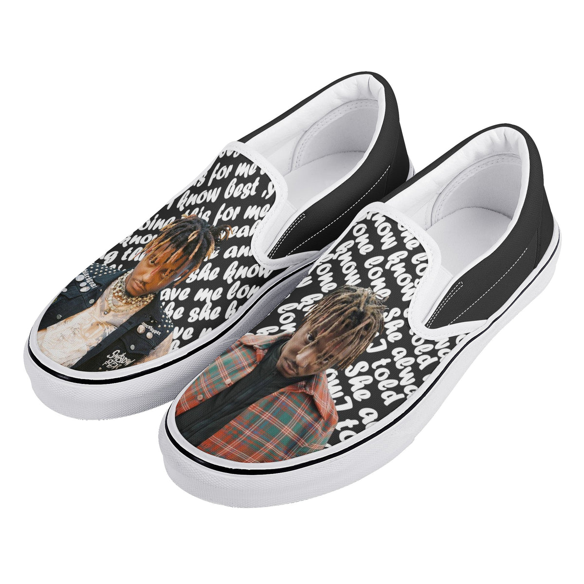 Juice Wrld Custom Vans Slip On Shoes
