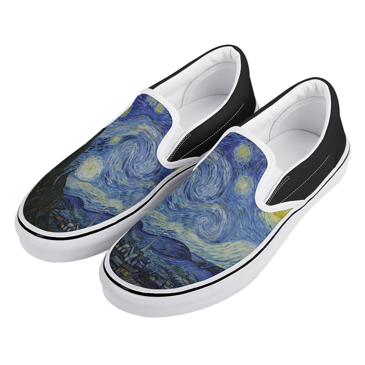 Starry Night Custom Vans Slip On Shoes