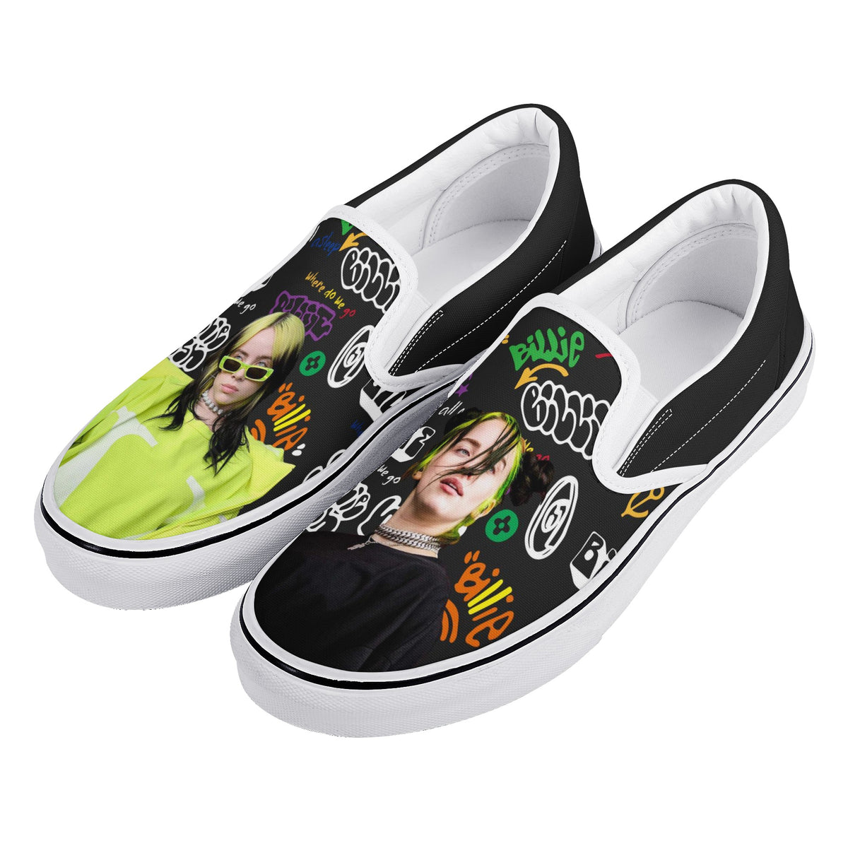 Billie Eilish Custom Vans Slip On Shoes