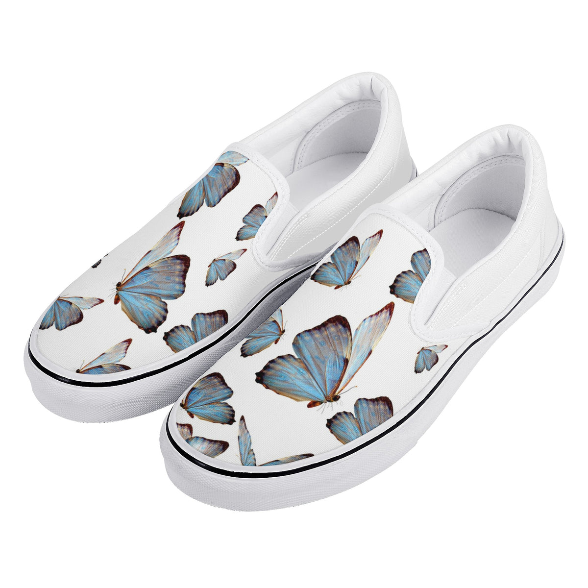 Butterfly Custom Vans Slip On Shoes