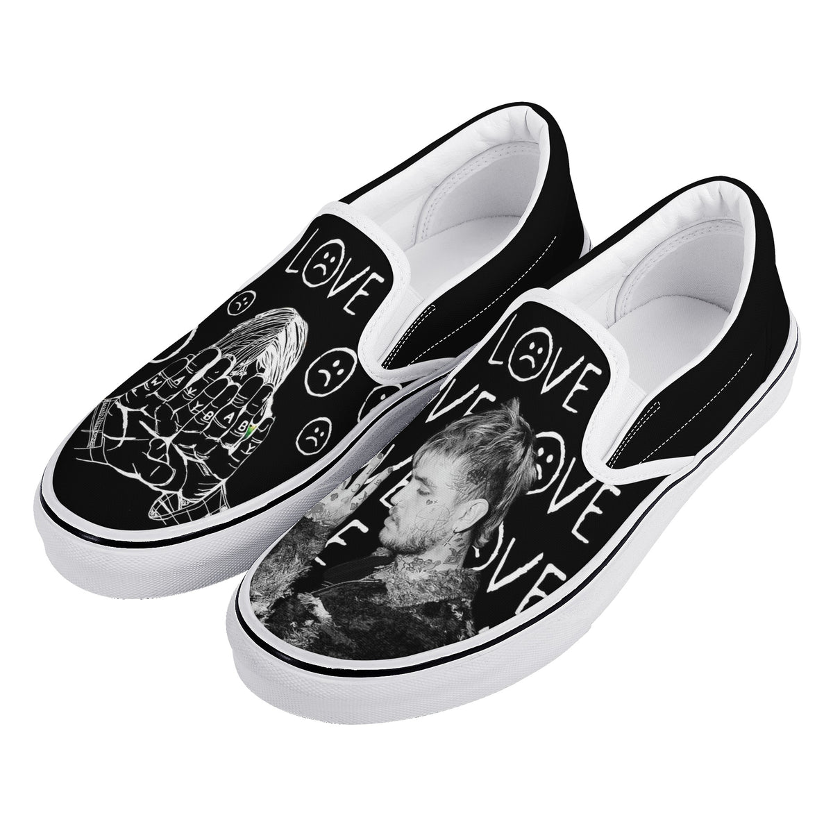 Lil Peep Custom Vans Slip On Shoes