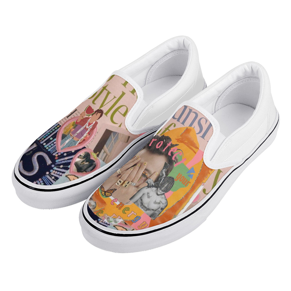 Harry Styles Custom Vans Slip On Shoes
