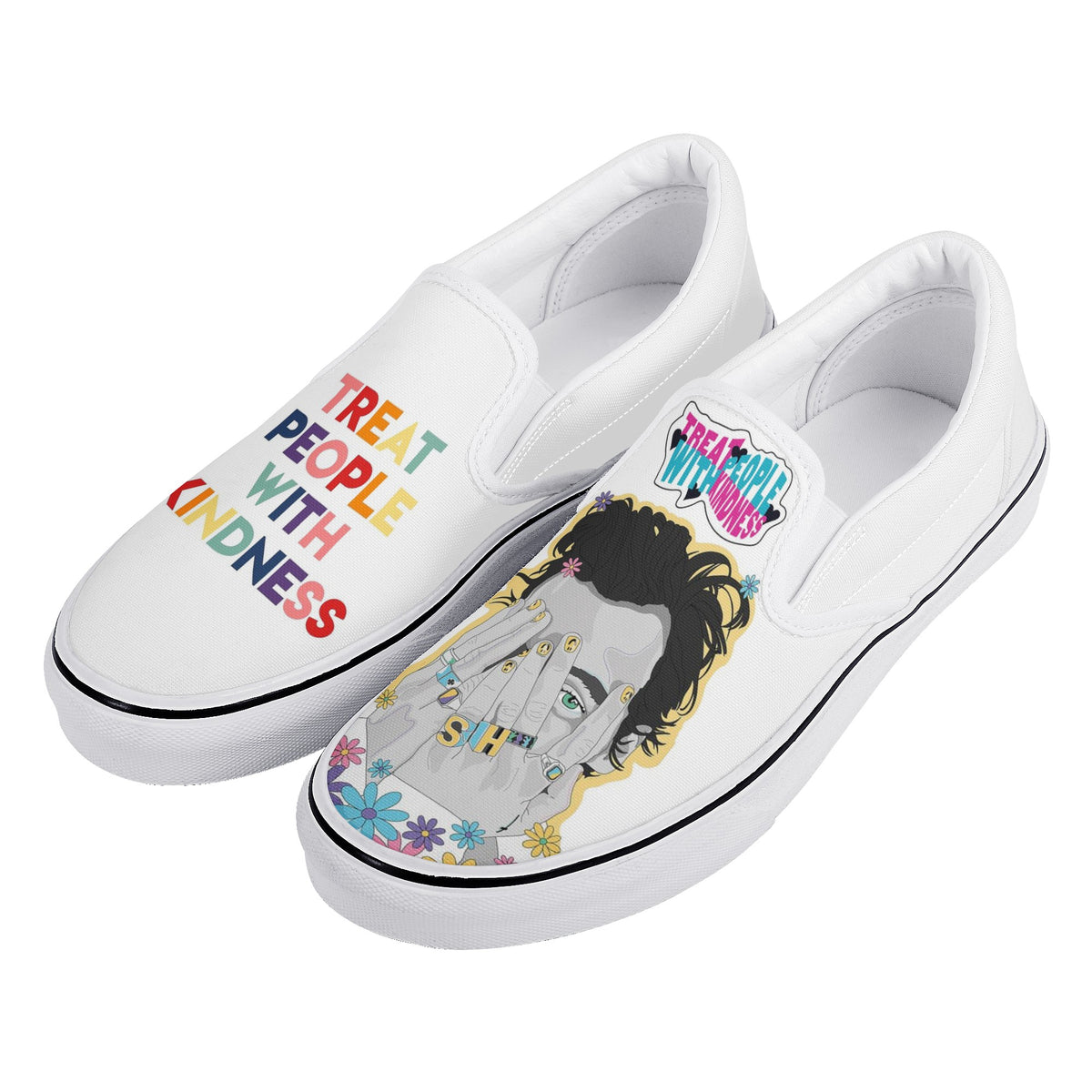 Harry Styles Custom Vans Slip On Shoes