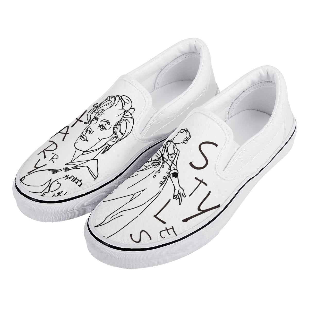 Harry Styles Custom Vans Slip On Shoes