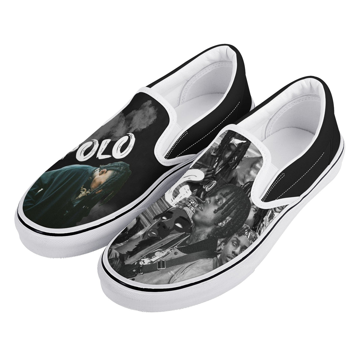 Polo G Custom Vans Slip On Shoes
