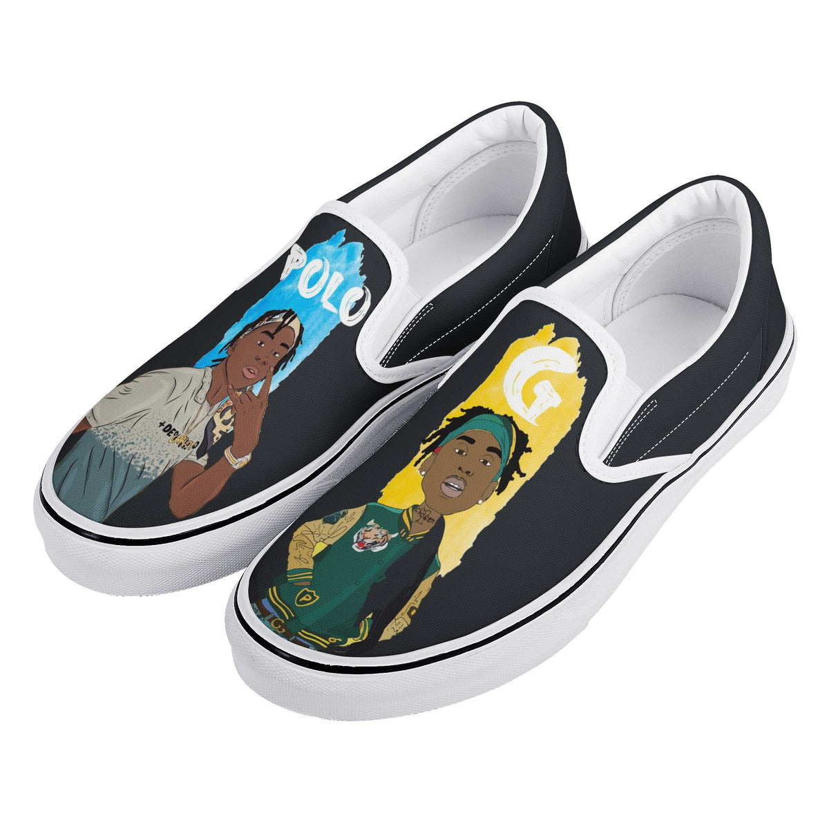 Polo G Custom Vans Slip On Shoes