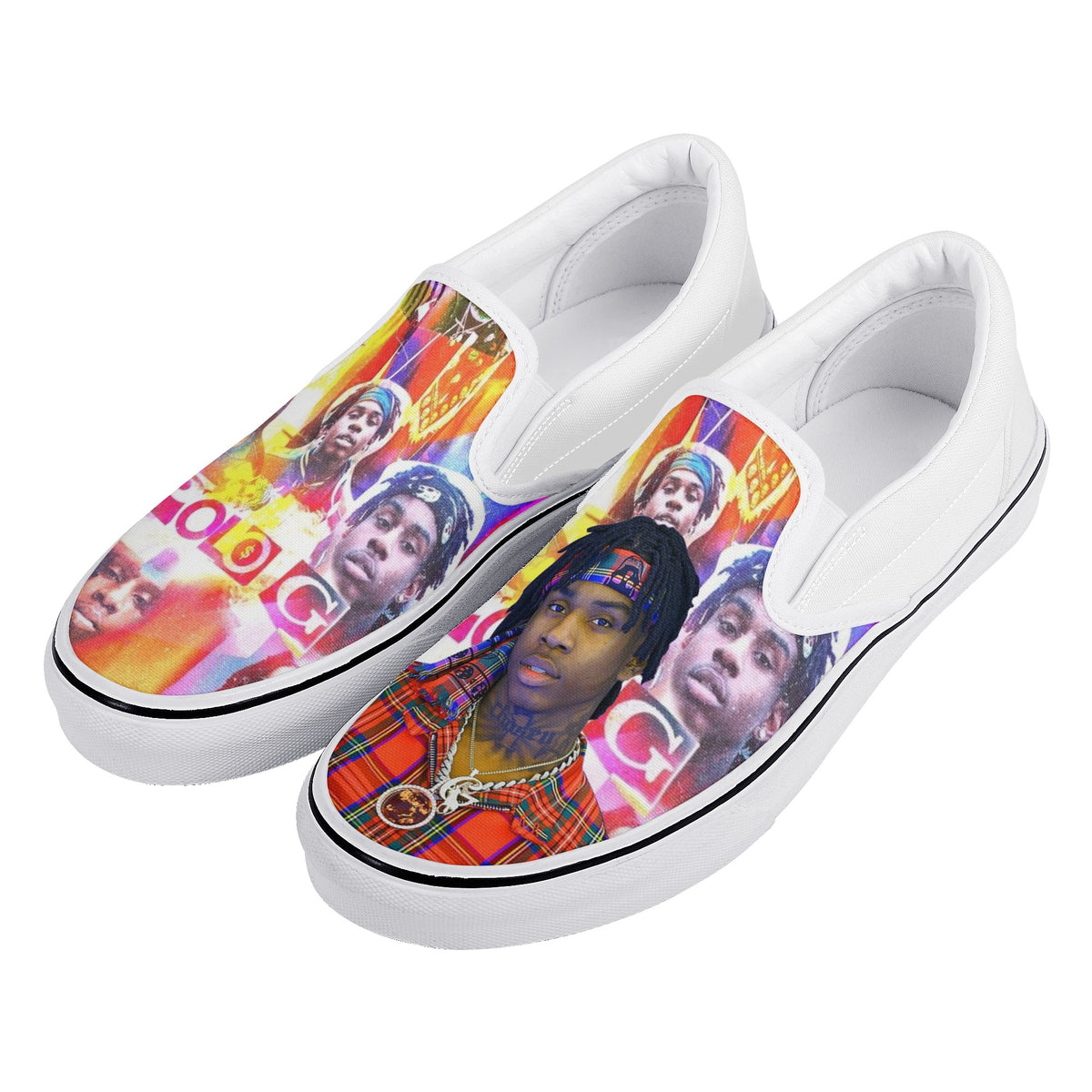 Polo G Custom Vans Slip On Shoes
