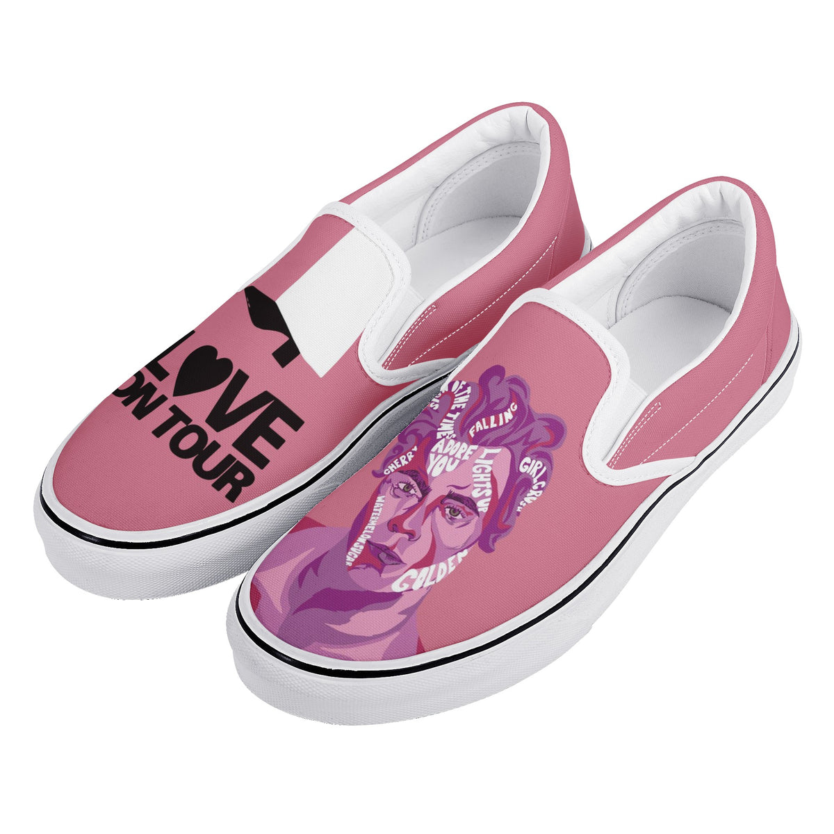 Harry Styles Custom Vans Slip On Shoes