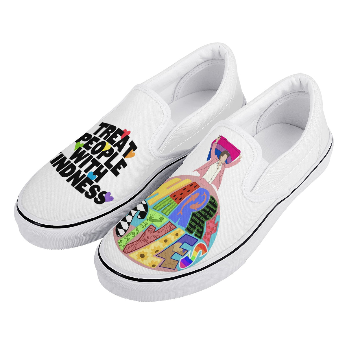 Harry Styles Custom Vans Slip On Shoes