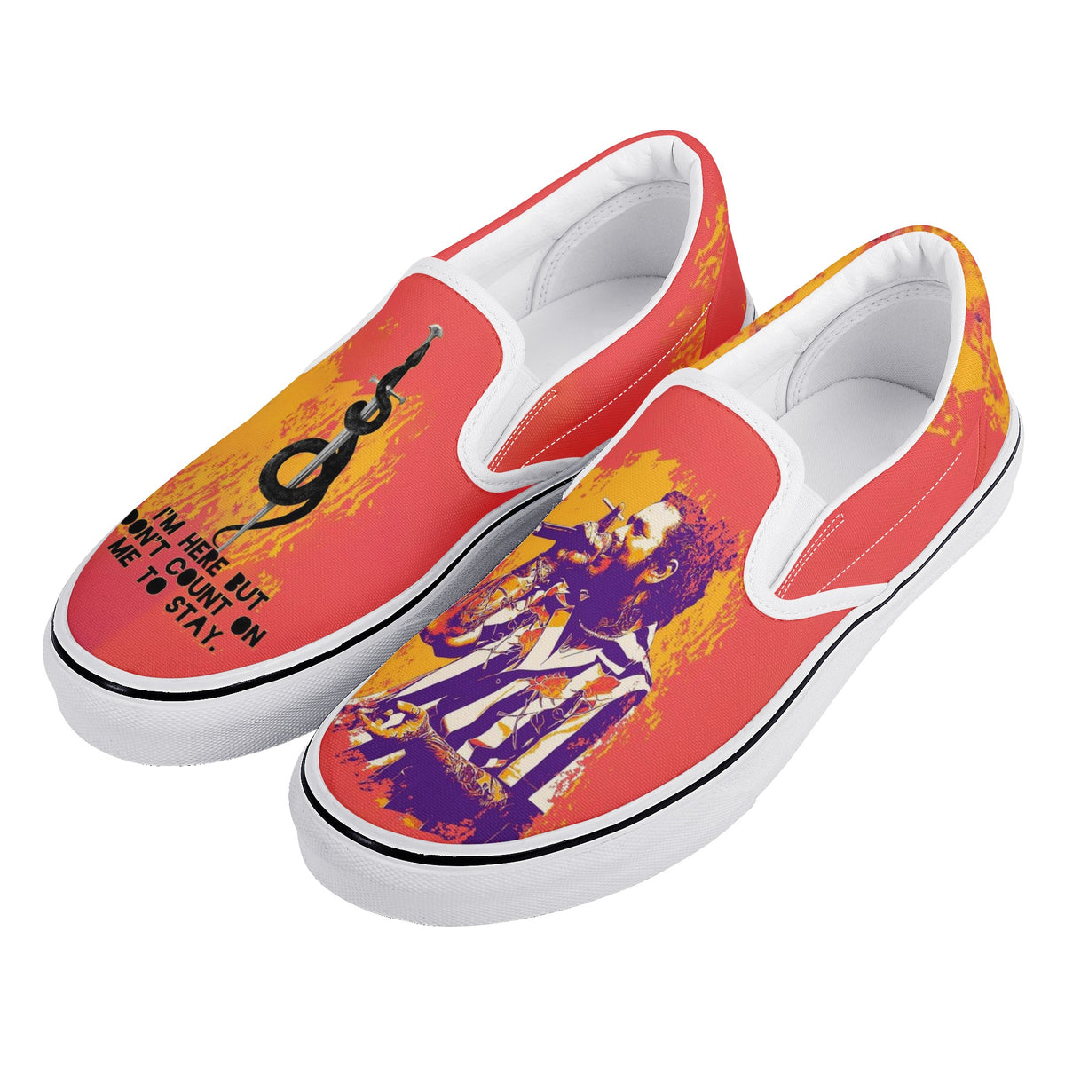 Post Malone Custom Vans Slip On Shoes