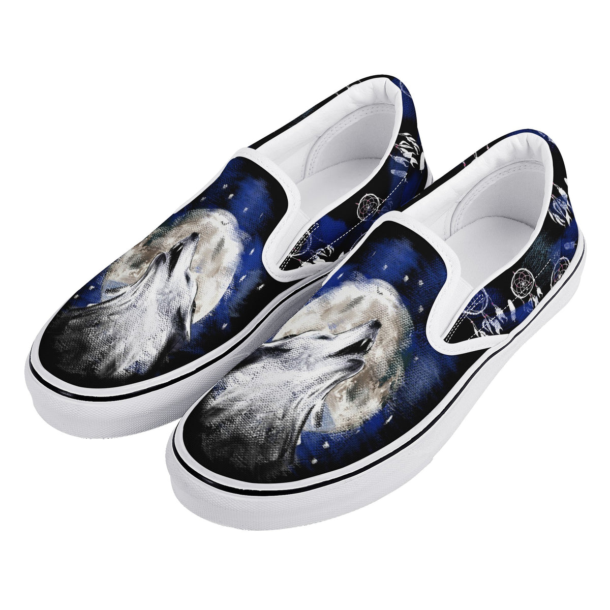 Wolf Dreamcatcher New Slip On Shoes