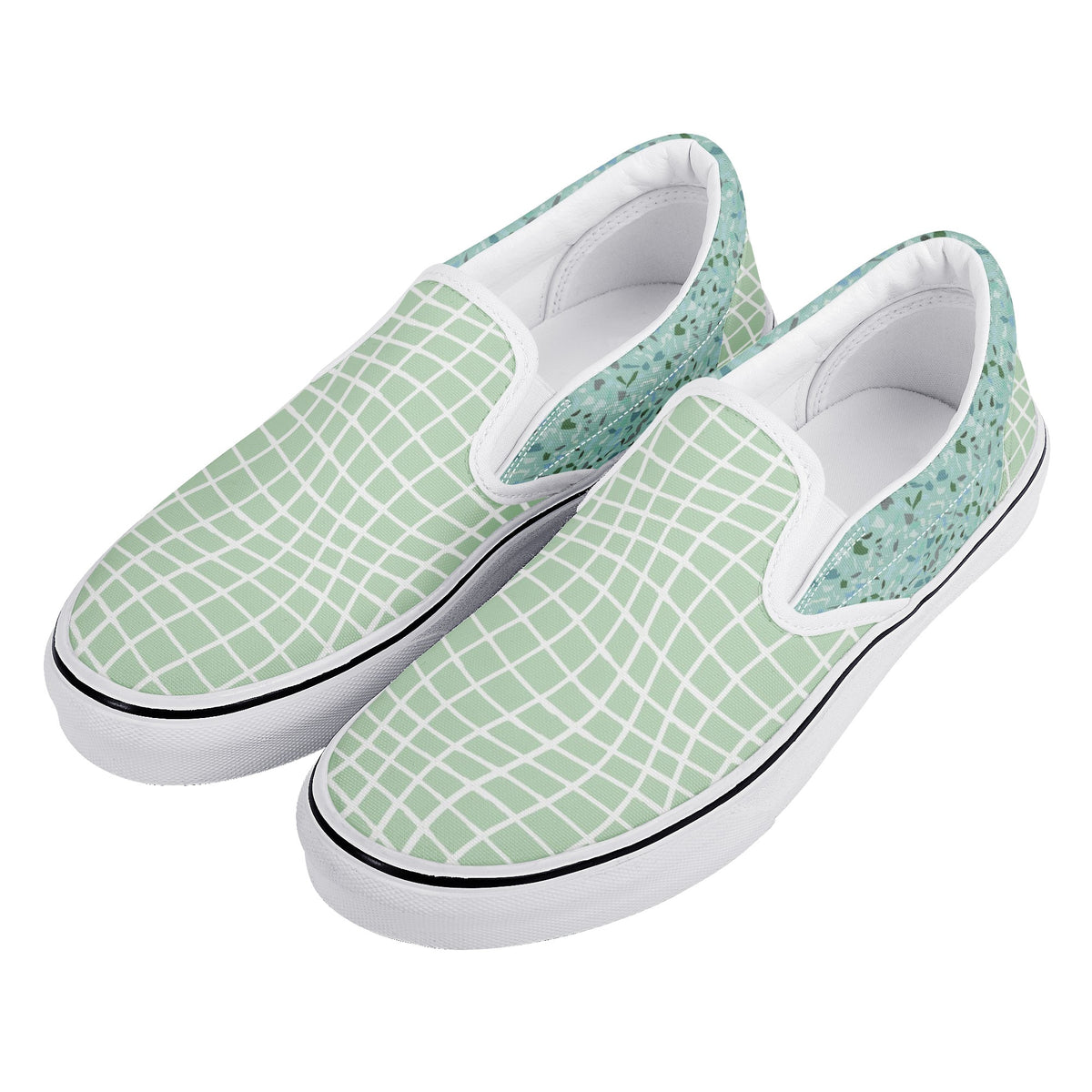 wavy plaid New Slip On Shoes