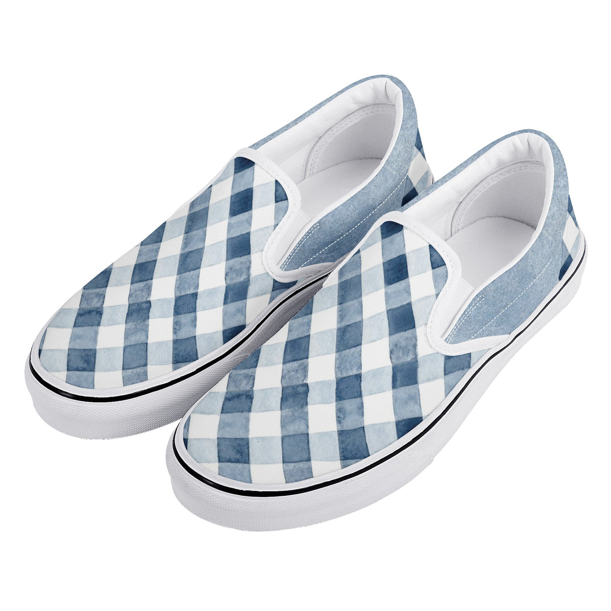 buffalo plaid New Slip On Shoes