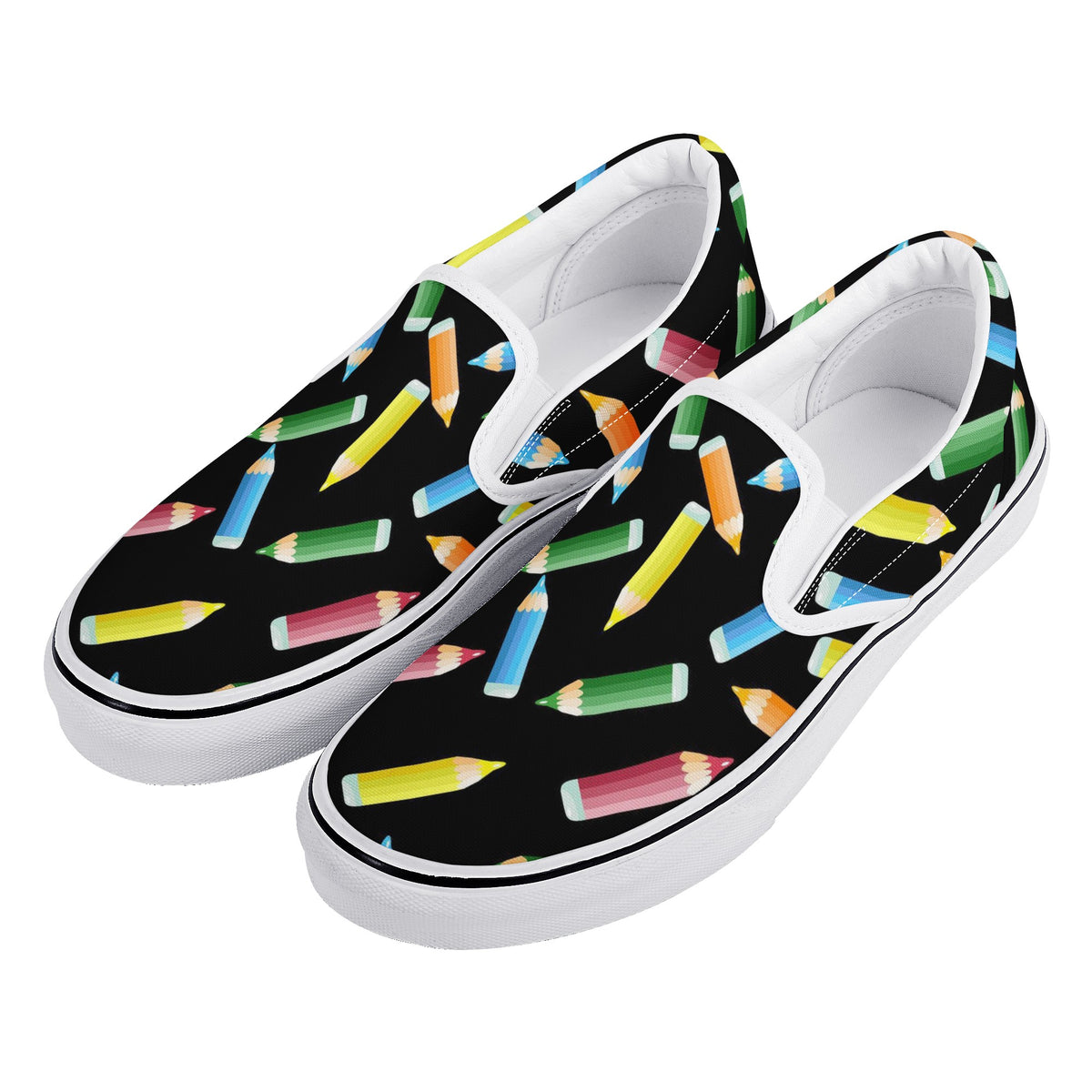 pencil pattern New Slip On Shoes