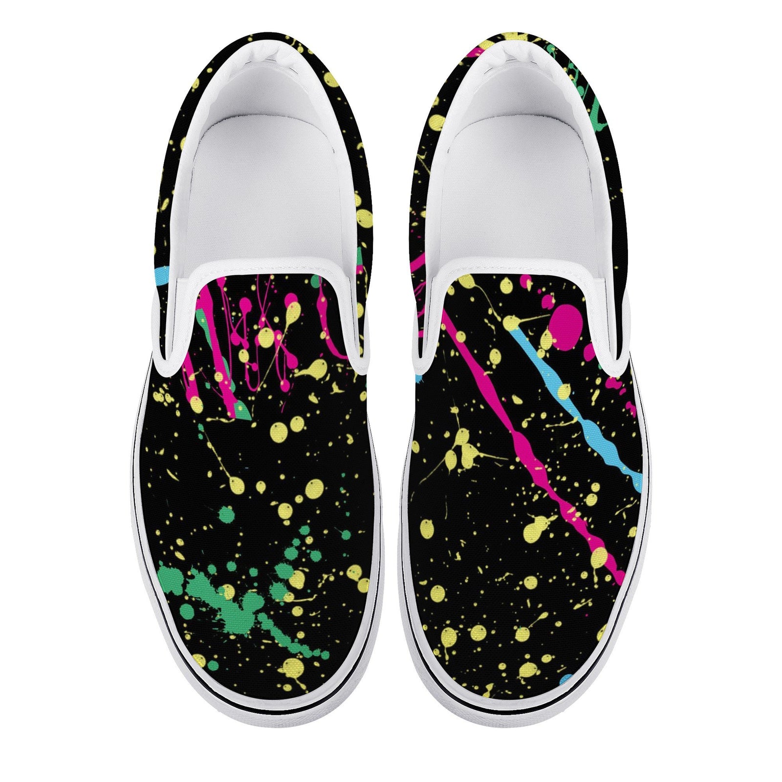 Splatter Custom Vans Slip On Shoes