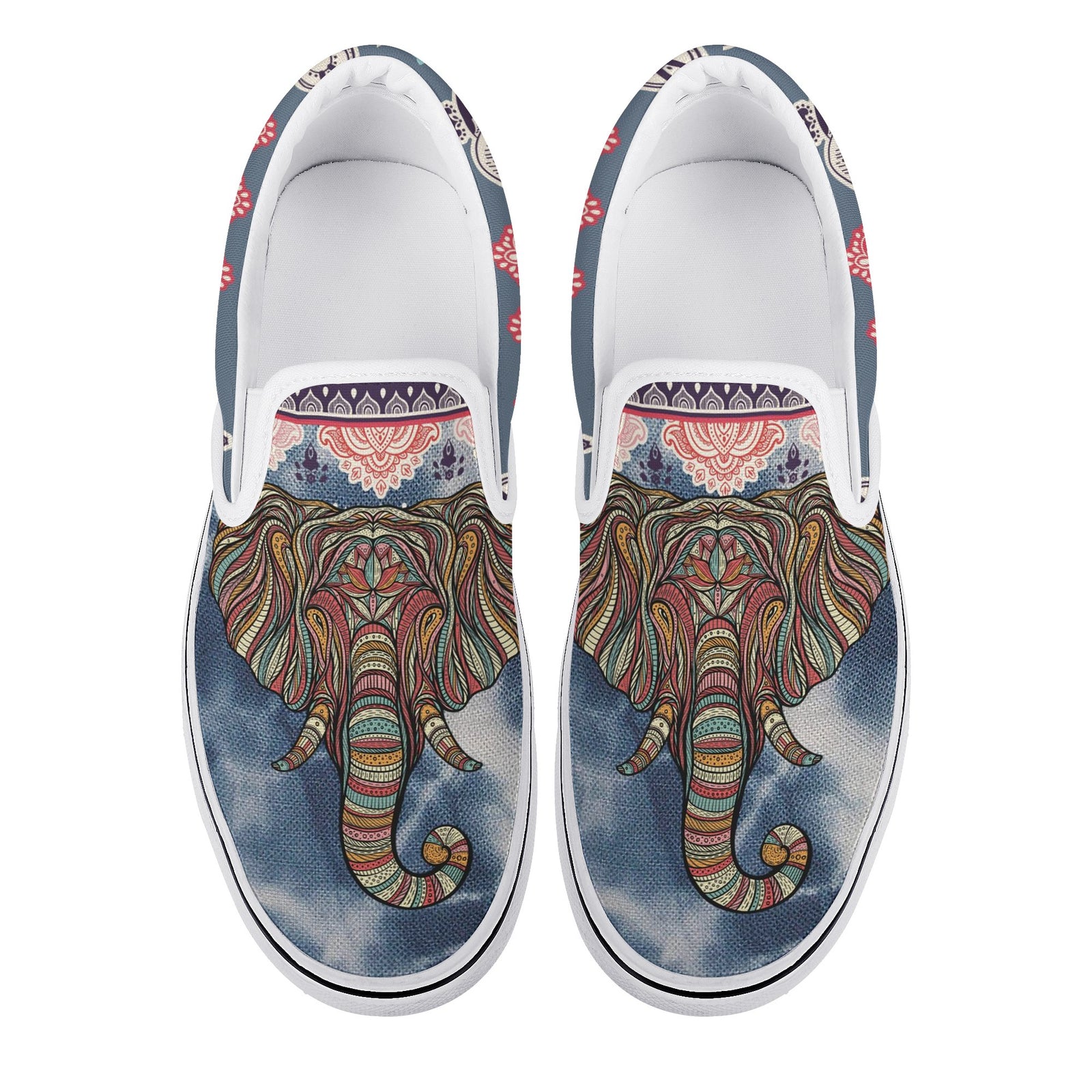 Elephant Custom Vans Slip On Shoes