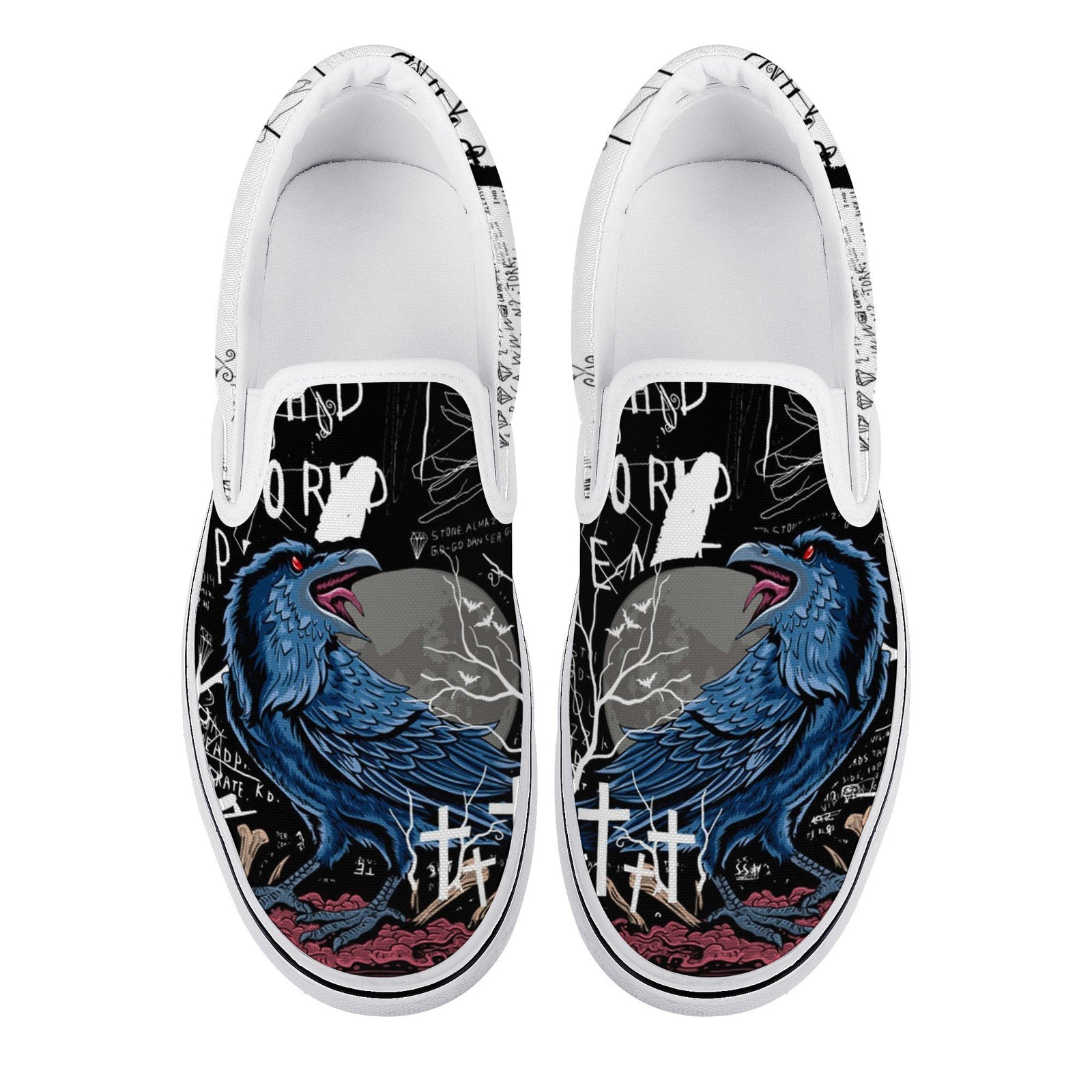 Eagle Custom Vans Slip On Shoes