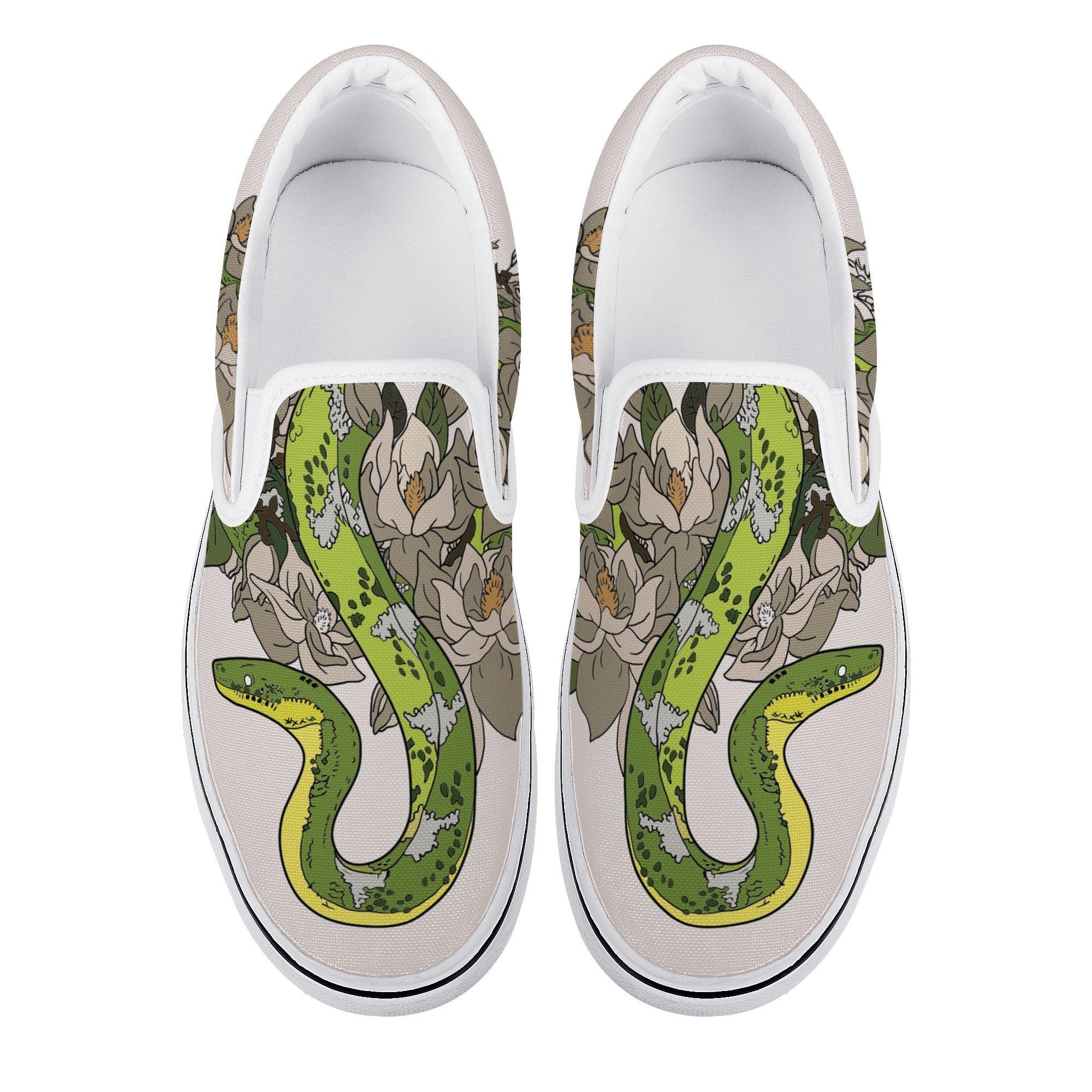 Animal Snake Custom Vans Slip On Shoes