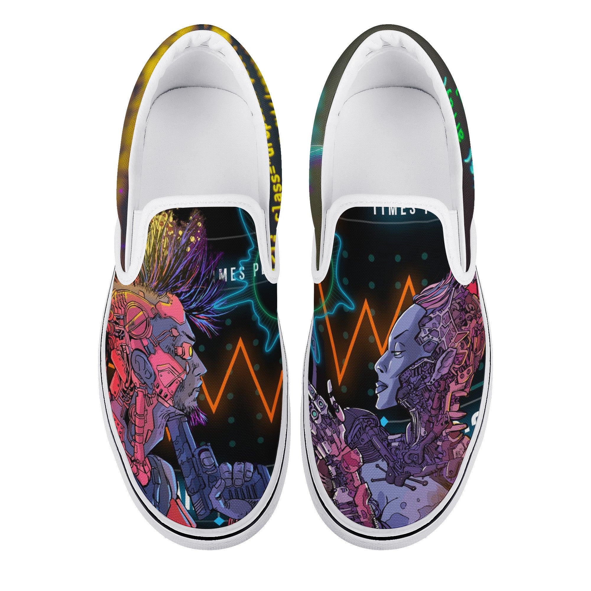 Cyberpunk Custom Vans Slip On Shoes