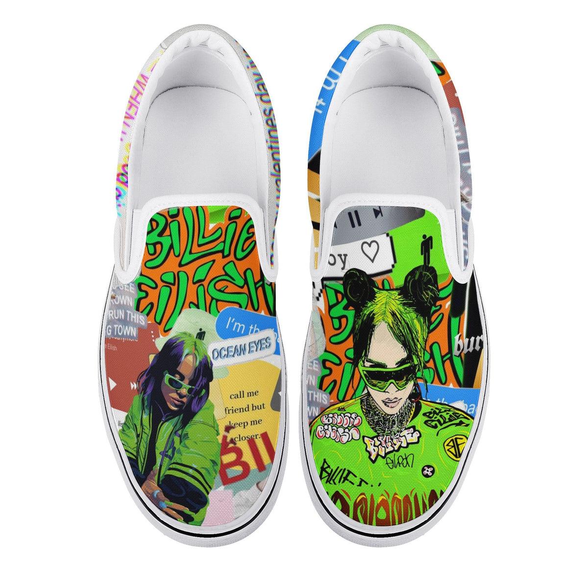 Billie Eilish Custom Vans Slip On Shoes