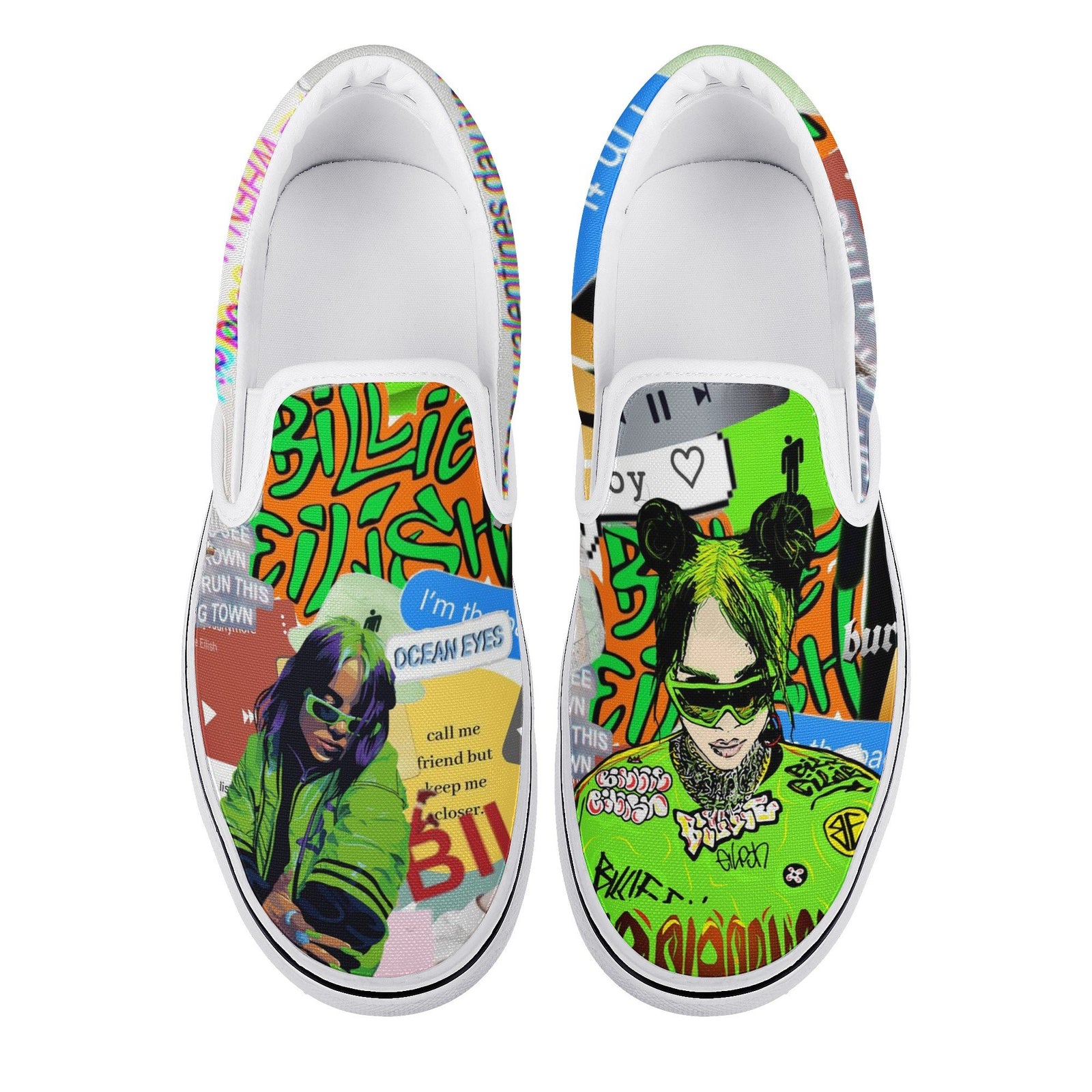 Billie Eilish Custom Vans Slip On Shoes