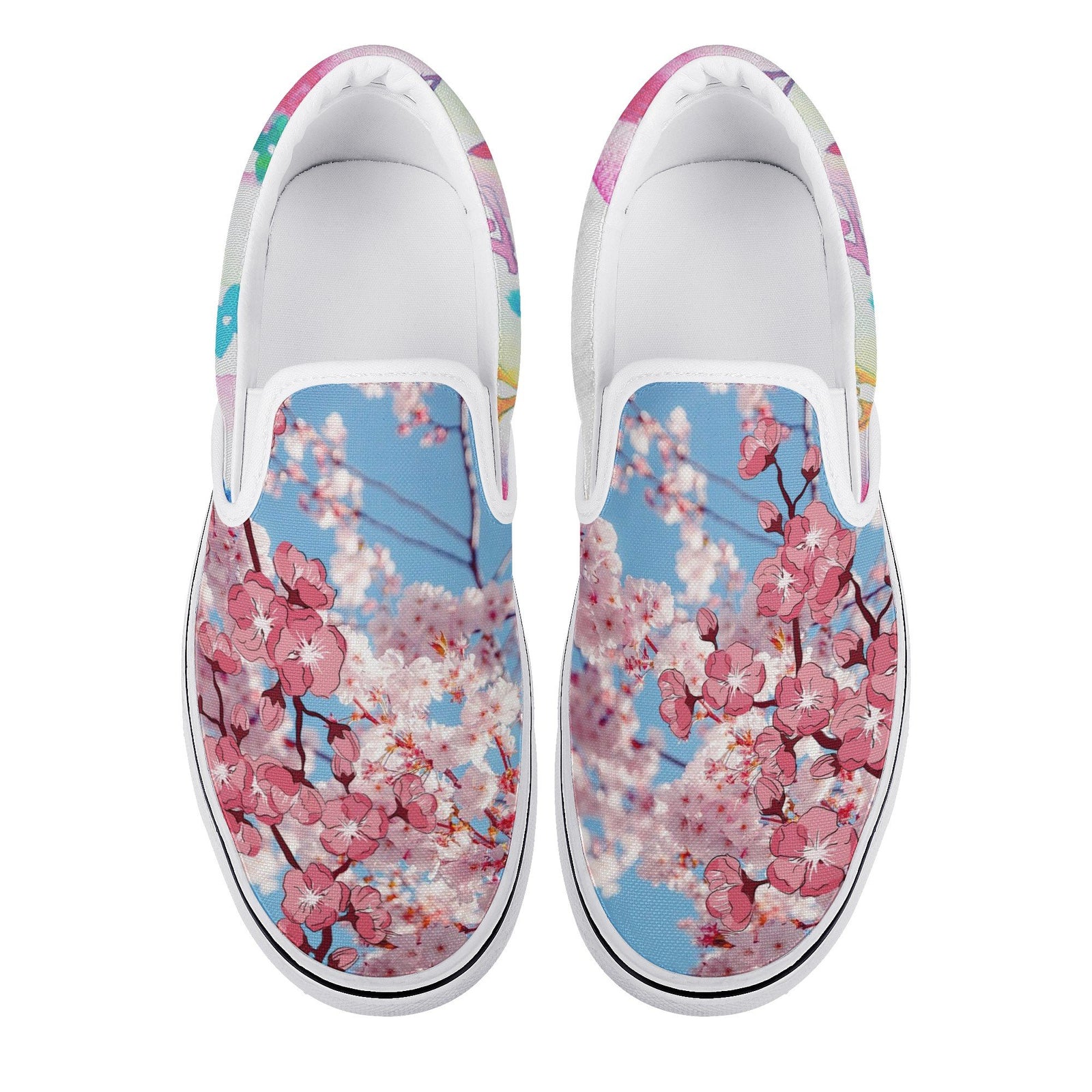 Cherry Blossoms Custom Vans Slip On Shoes