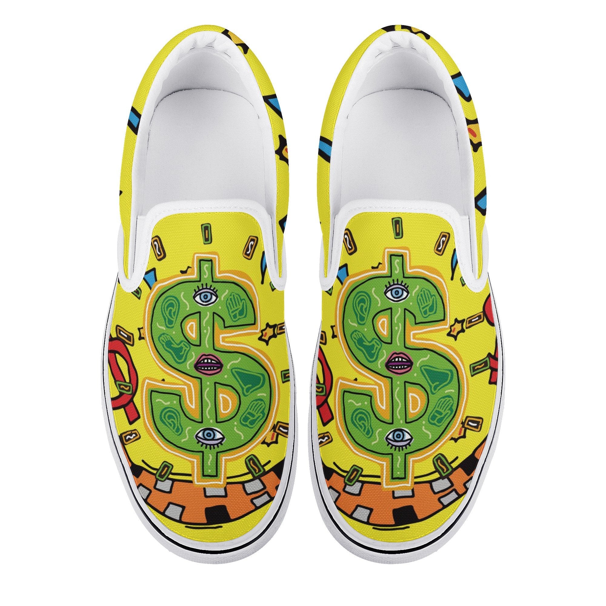 Money Talks Custom Vans Slip On Shoes
