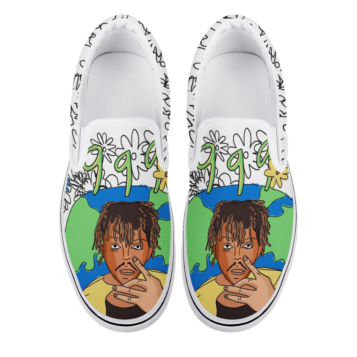 Juice Wrld Custom Vans Slip On Shoes