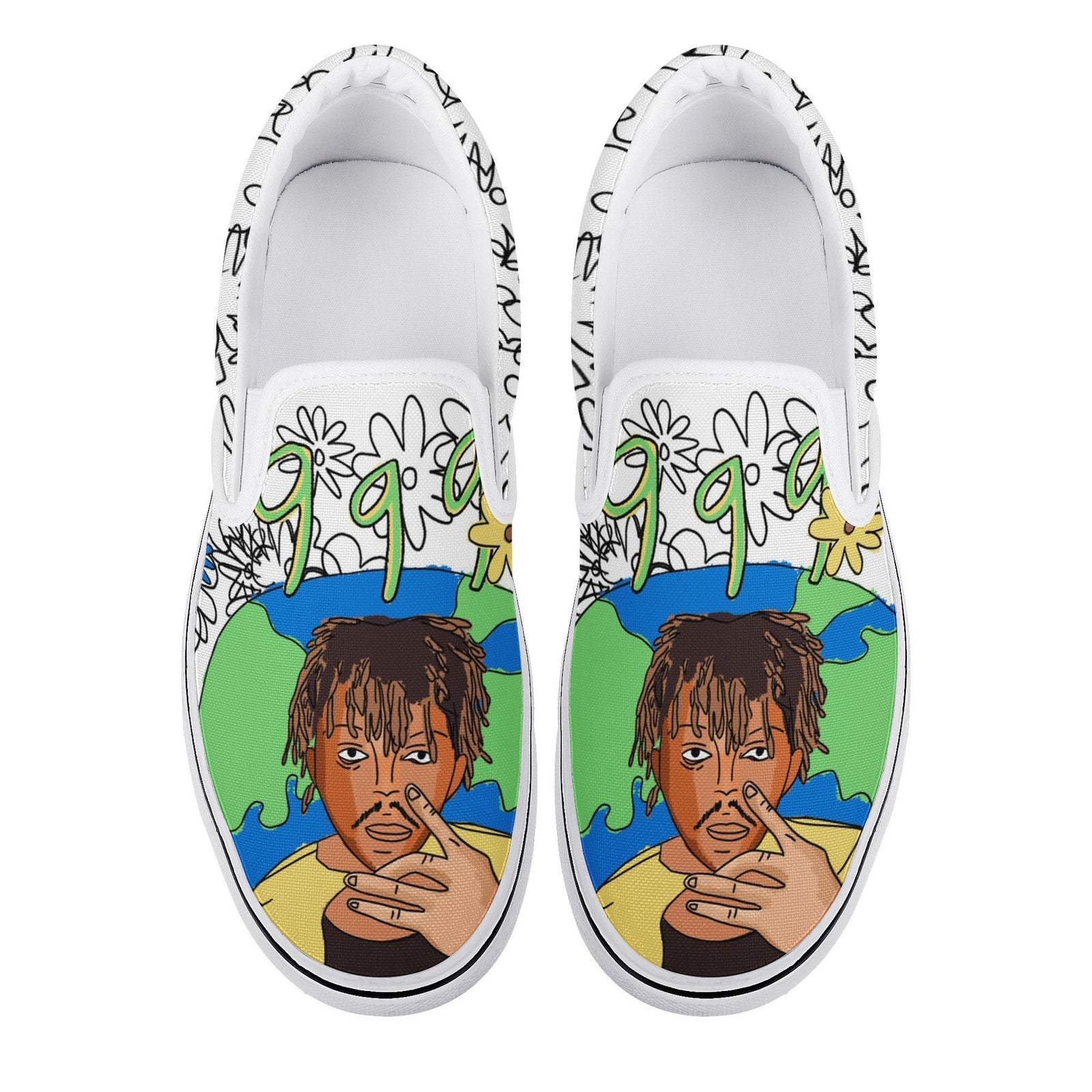 Juice Wrld Custom Vans Slip On Shoes