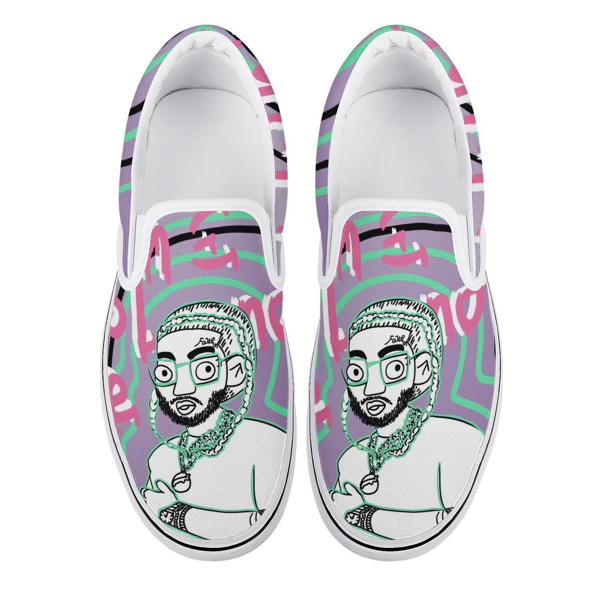 Pop Smoke Custom Vans Slip On Shoes