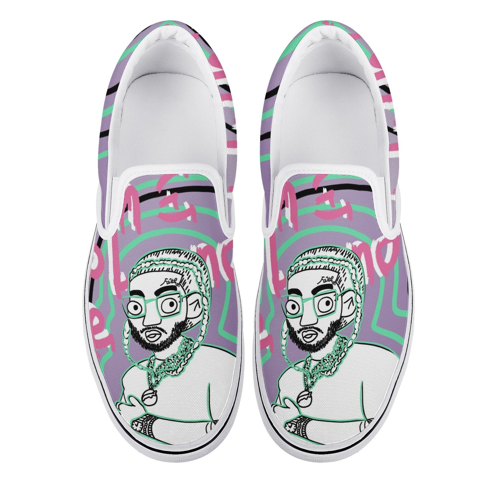 Pop Smoke Custom Vans Slip On Shoes